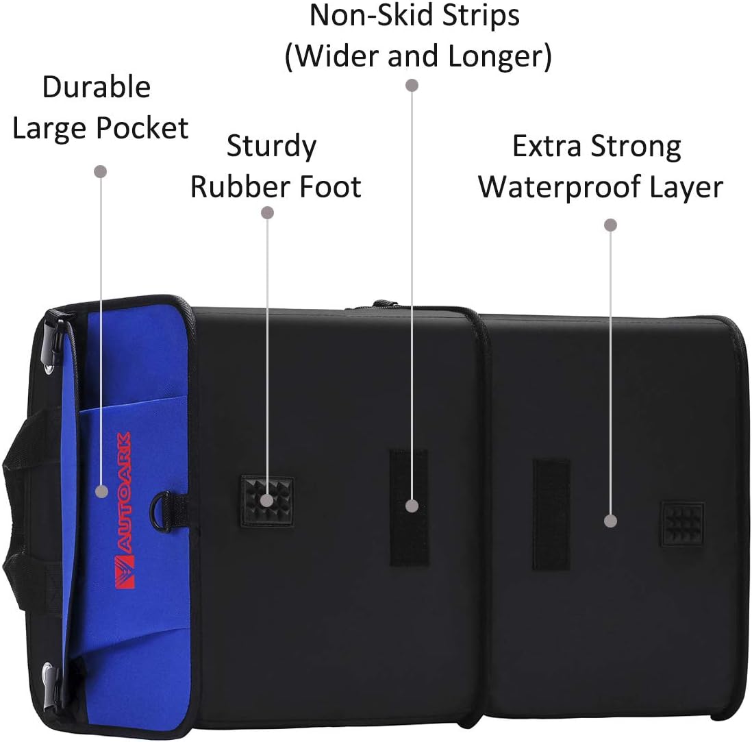 AUTOARK Multipurpose Car SUV Trunk Organizer,Durable Collapsible Adjustable Compartments Cargo Storage,AK-092