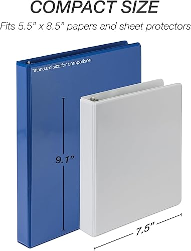 Miniatura 4 de Samsill carpeta con 3 anillos de 1"., Blanco