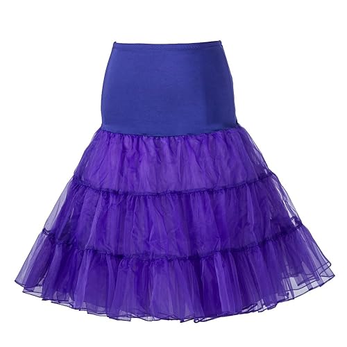 Boolavard TM 26" Petticoat Underskirt Retro Vintage Swing 1950's - Small-Medium - Purple