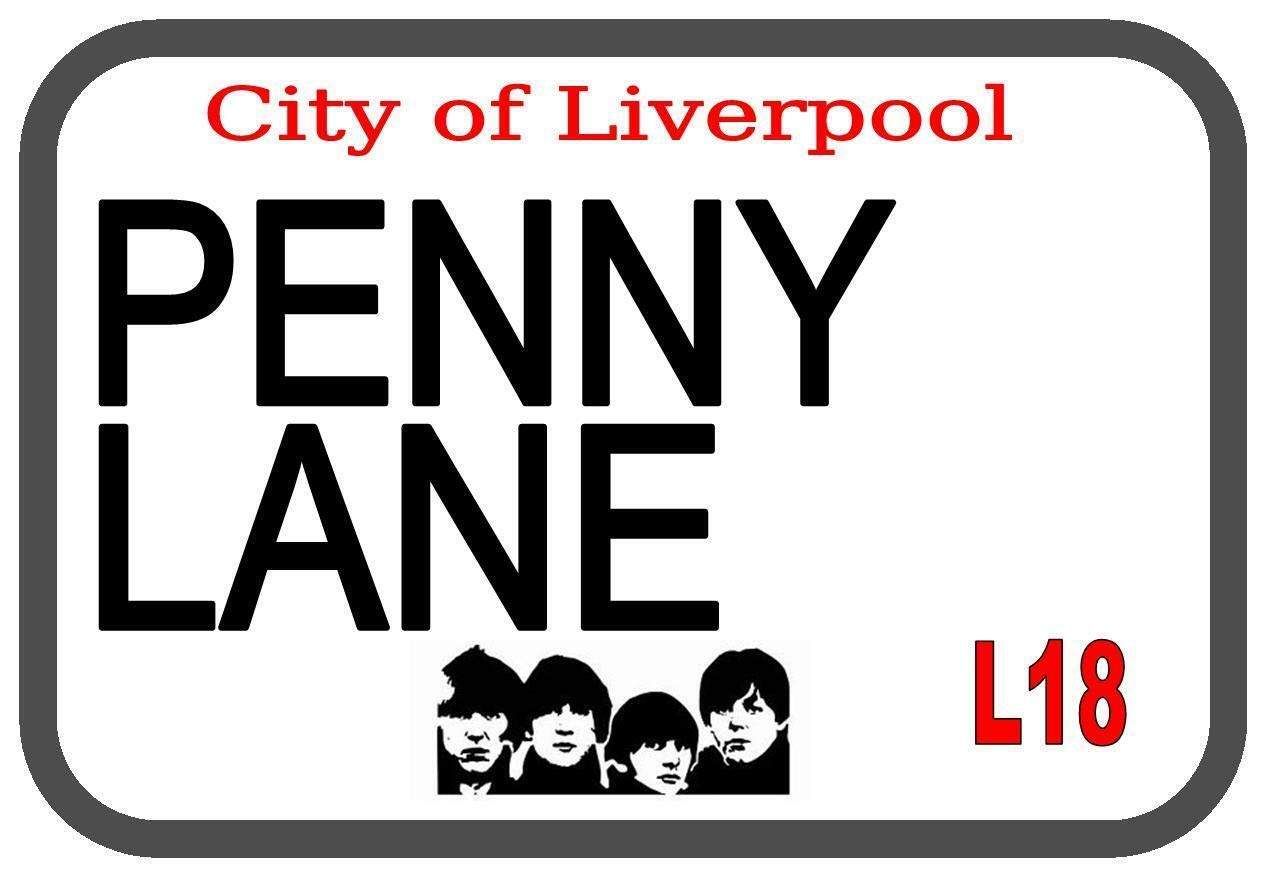 Biopracess Metalpostera35550 Penny Lane Metal Sign Metal Tin Sign 8X12 Inches Tin Sign