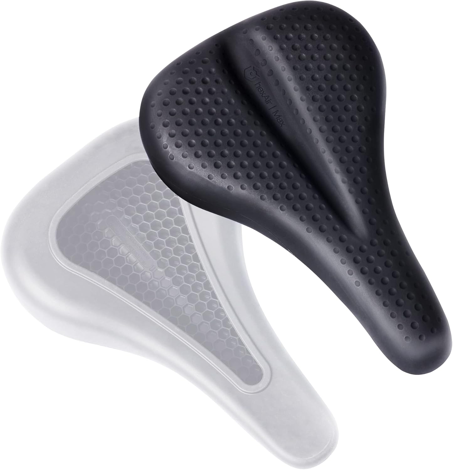 Hexair Max Saddle Cover by Delta Cycle - Pressure Reducing hexAir Grid Technology is Easy to Mount, for Exercise, Spin, Cruiser, Outdoor Bikes & Mountain Bikes - Ergonomic Design & Weather-Proof