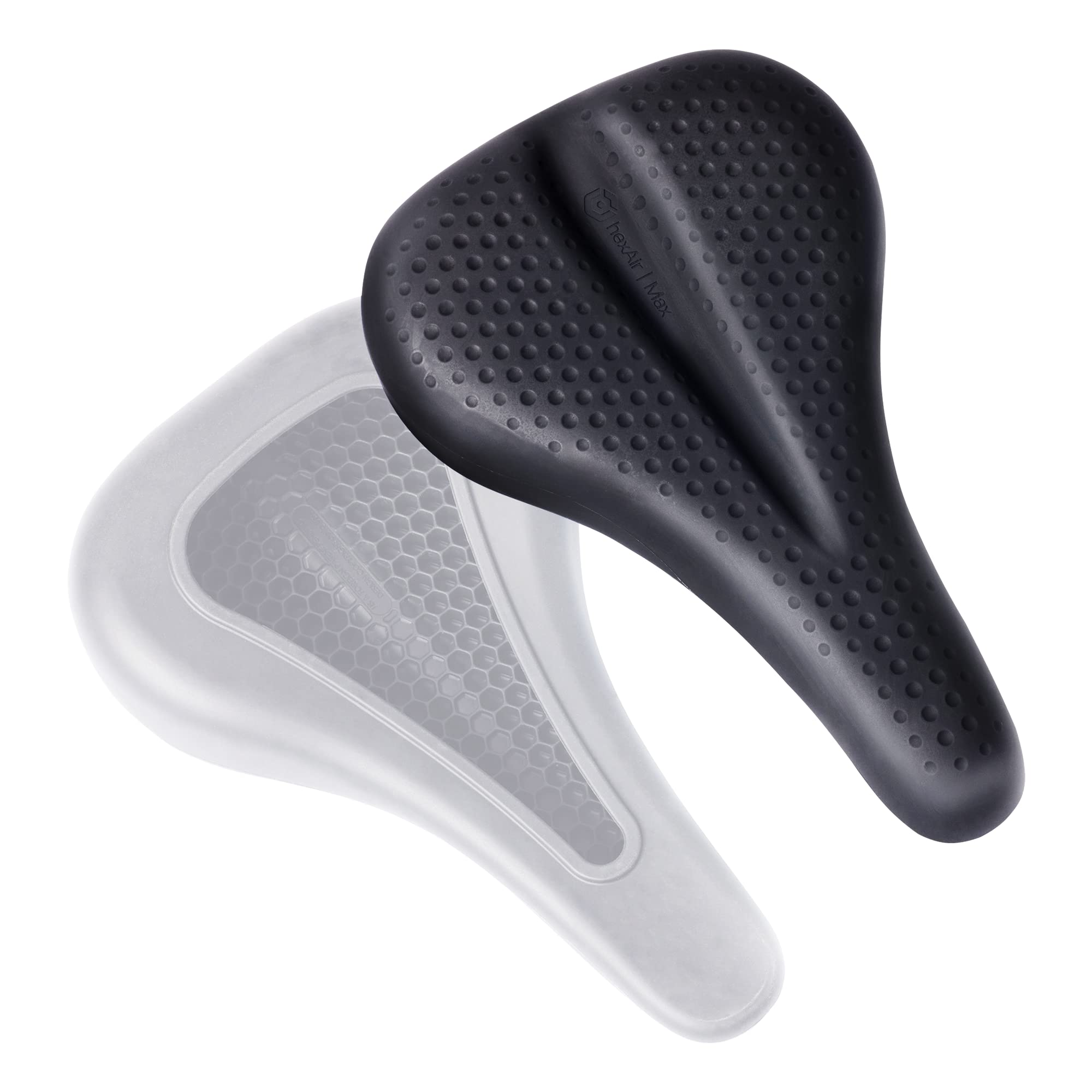 Hexair Max Saddle Cover by Delta Cycle - Pressure Reducing hexAir Grid Technology is Easy to Mount, for Exercise, Spin, Cruiser, Outdoor Bikes & Mountain Bikes - Ergonomic Design & Weather-Proof