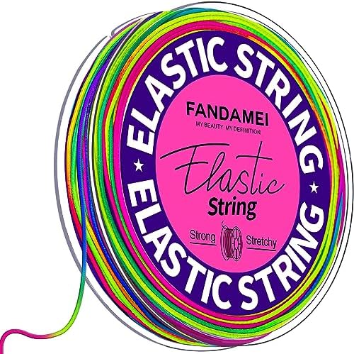 Amazon.com: 2 Rolls Bracelet String Elastic Cord, 1MM Stretchy Rainbow ...
