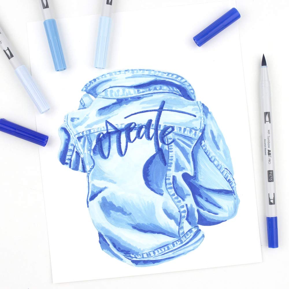 Tombow ABT PRO Alkoholbasierter Marker – Pastel Colors, 2 Spitzen, Für Präzises Zeichnen & Illustration