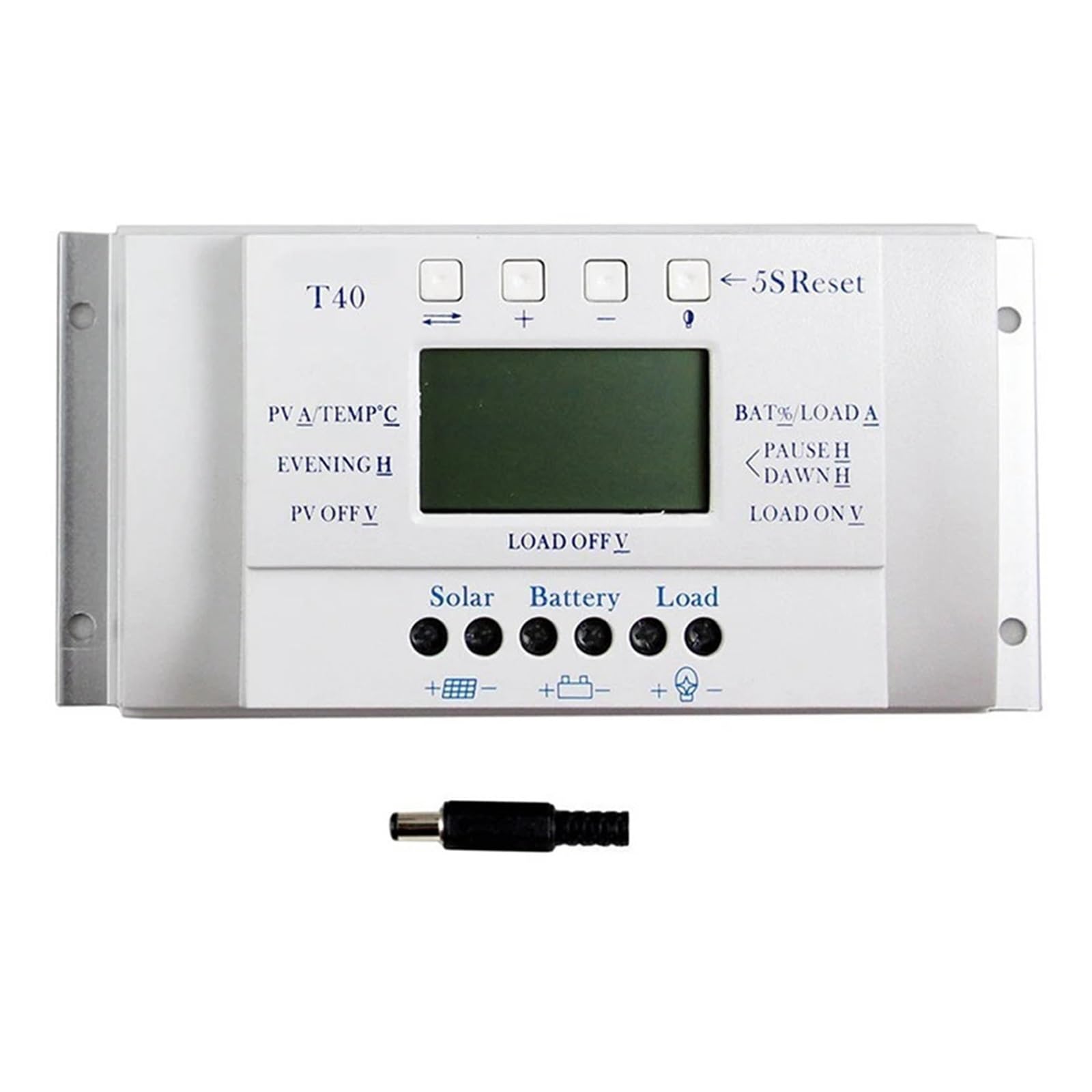 CUDTAPI MPPT Solar Charge Controller 40A 20A 12V 24V Auto Solar Regulator With LCD Display Load Dual Timer Control PV Max 48VDC(20A)