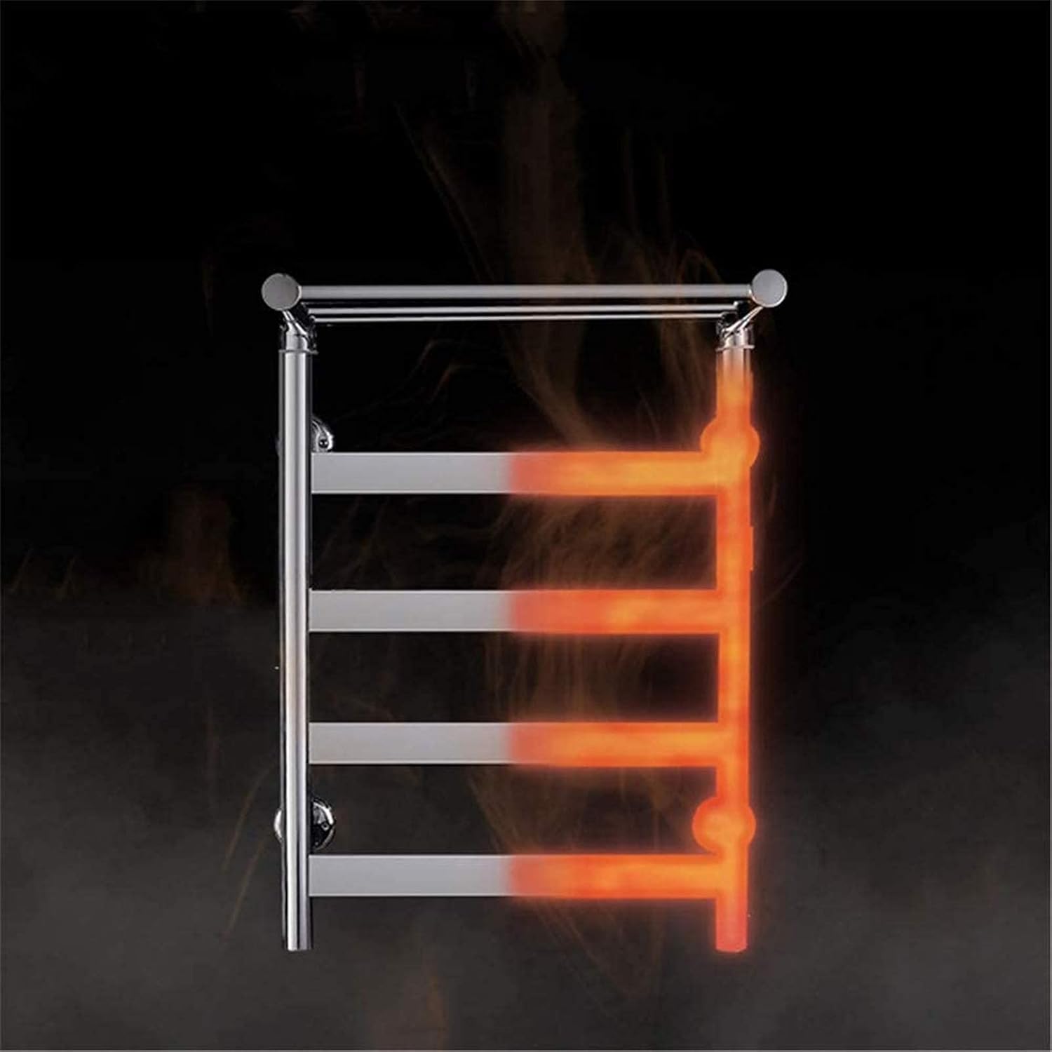 Heated Towel Rail Rails Towel Warmer Heated Towel Rack Double Layer Electric Towel Drying Rack Energy Saving Safety for Bathroom Towel Dryer Bathroom Accessories (Size : Plugin)