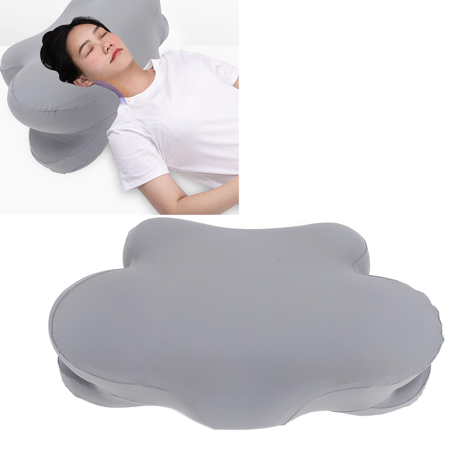 Elviros Cervicale Contour Memory Foam Kussen Voor Nekpijn Orthopedisch Nekkussen Schouderpijn Ergonomisch Hoofdneksteunkussen Zij Rug Buikslapers Met Afneembare Hoes Wit 876814477