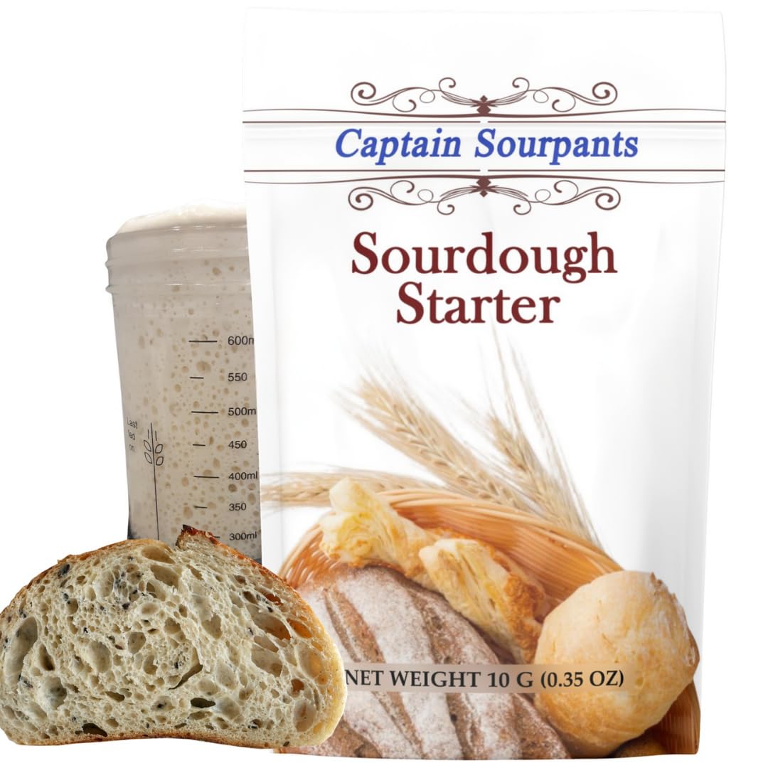 Mature Sourdough Starter Culture – Fresh, Active and Mature Dehydrated Sourdough Starter for Delicious Homemade Sourdough Bread – All-Natural and Organic - Easy to follow instructions, Fast