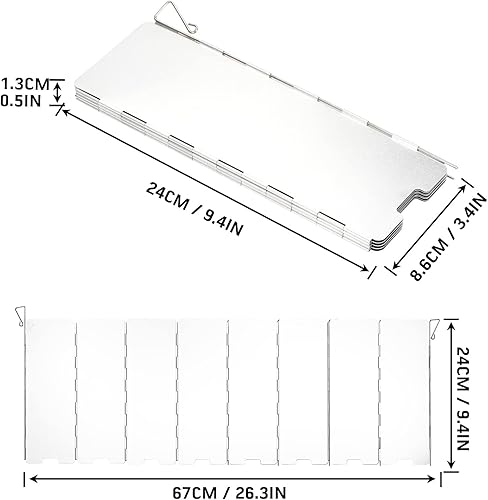 Miniatura 2 de Estufa de camping de 8 placas Parabrisas plegable al aire libre Estufa de campamento Parabrisas Parabrisas de aleación de aluminio Parabrisas para