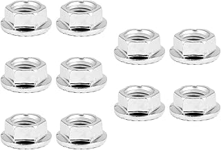 M10 X 125 Nut M10x125 Stainless Nuts Bolt 10mm Serrated Flange Ss M10x1 25 M10x125 Exhaust M10x1 Fine Thread Nuts 10PCS Fine Thread Hex Hexagonal Nut Flange Nuts Fastener with Pad