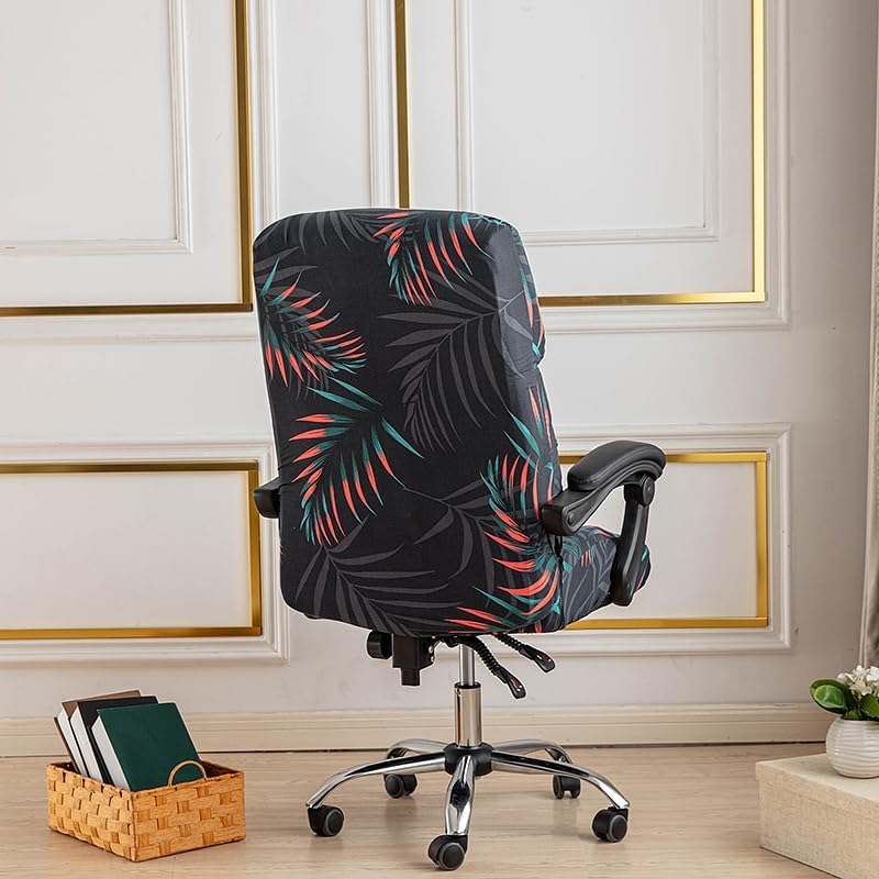 Miniatura 3 de Fundas elásticas para silla de oficina duraderas con cremallera, funda elástica para silla de escritorio de computadora con estampado, fundas para