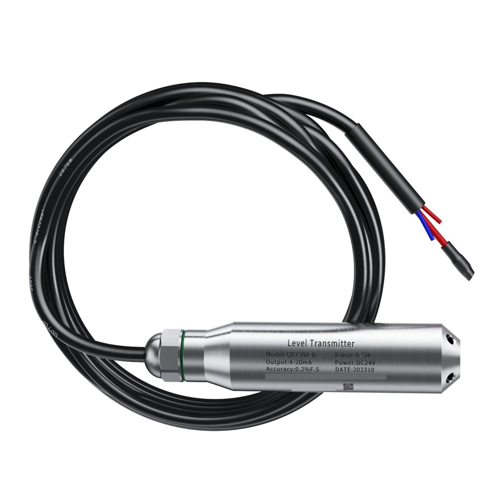 Sensor de nivel sumergible Sensor de nivel hidrostático 485 Transmisor Tanque de agua Convertidor de presión(2M Range 5M Cable)