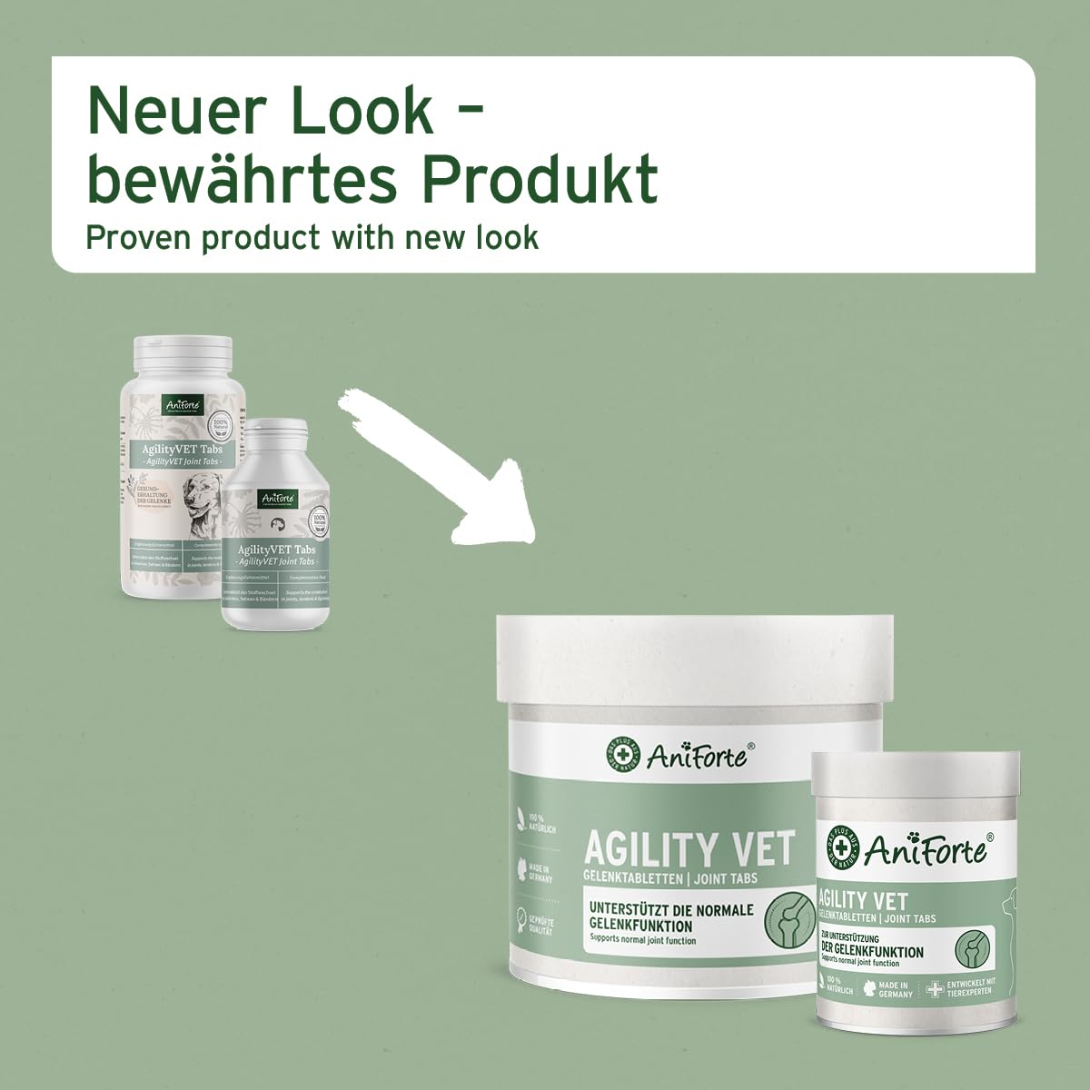 AniForte Gelenktabletten Hund AgilityVet 120 Stück - Natürlich & getreidefrei, fördert Mobilität & Bewegung, Gelenktabletten für Hunde mit Grünlippmuschel, Kollagen, Omega 3 & Teufelskralle