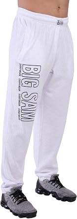 BGSM Mens Cotton Loose Fit Sweatpants with Pockets Athletic Cut, Lifting and Fitness Cardio Pants