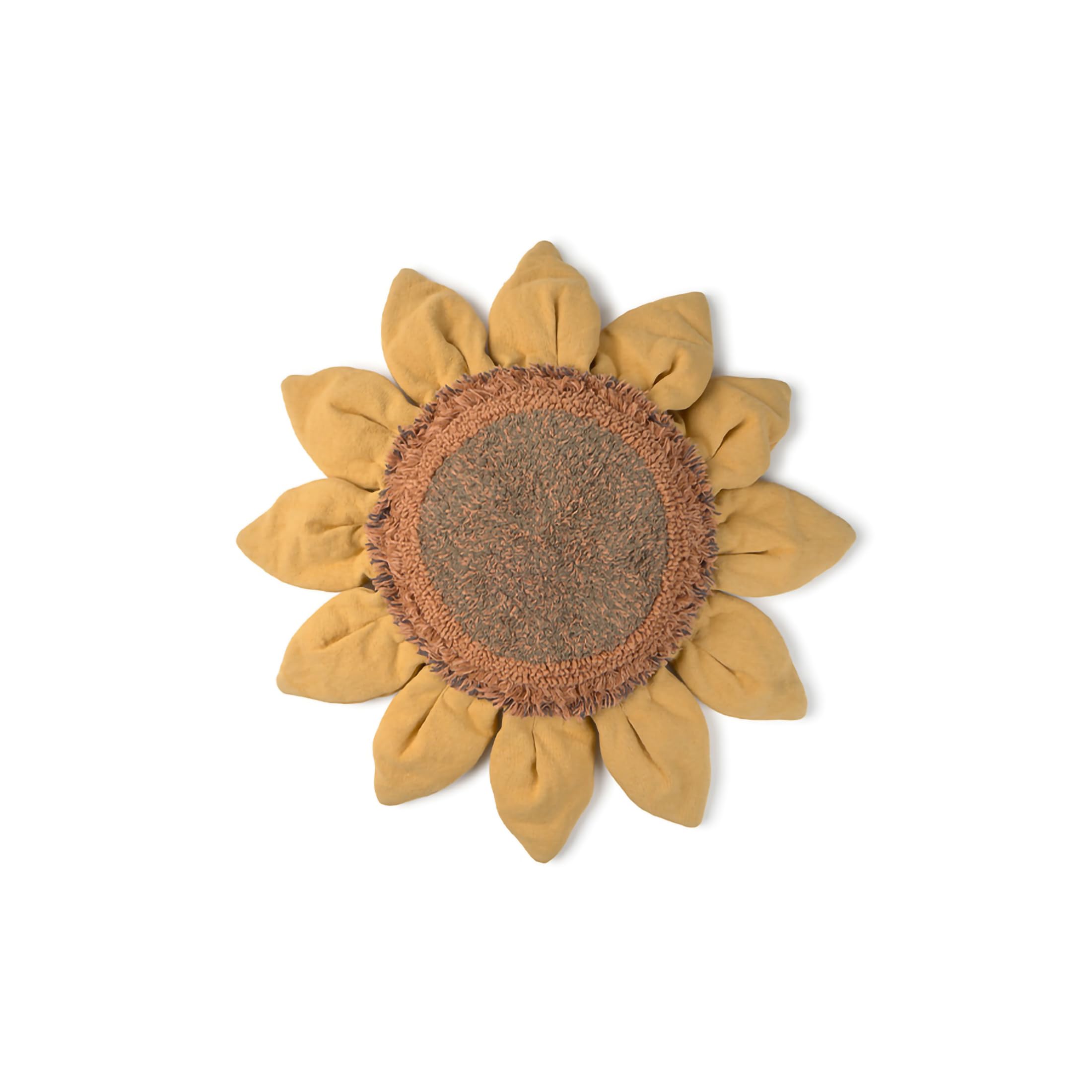 Lorena Canals Sunflower Bodenkissen, 90 x 90 cm, für Zimmer oder Schlafzimmer, Handmade, Sonnenblume