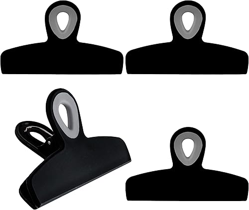 Miniatura 200 de COOK WITH COLOR Clips para bolsas – Clip de chip resistente y clips magnéticos para refrigerador para almacenamiento de alimentos con agarre Gris