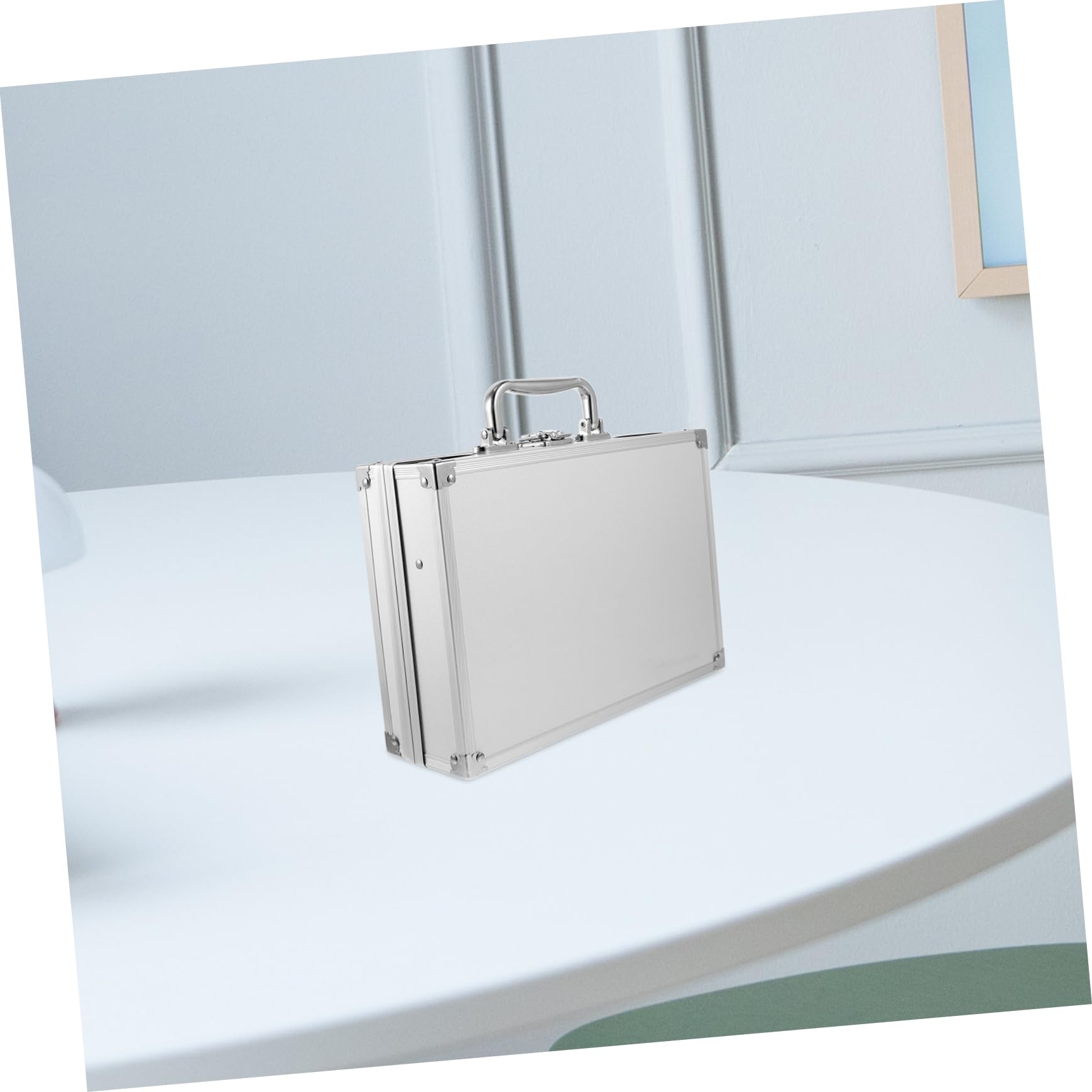 Cassetta Utensili Valigia in Lega di Alluminio Argento per Viaggio e Lavoro | Scatola di Conservazione Multifunzionale, Protezione Sicura, Design Versatile, Compatta e Portatile