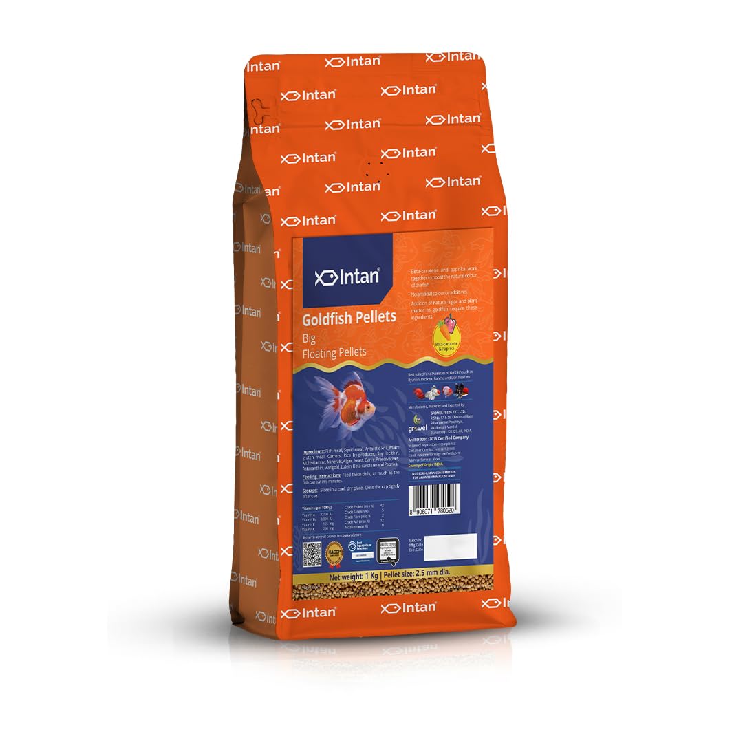 See full amazon price history chart for Growel Intan Goldfish Pellets (Big 2.5mm Floating) | 1Kg - Highly Nutritious Ornamental Fish Food for All Goldfish - Ryukin, Red Cap, Ranchu & Lionhead Growel Intan Goldfish Pellets (Big 2.5mm Floating) | 1Kg - Highly Nutritious Ornamental Fish Food for All Goldfish - Ryukin, Red Cap, Ranchu & Lionhead (B0CVBB2KR7) Amazon Price History, Amazon Price Tracker