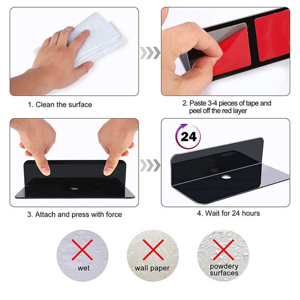 Enakshi® Damage-Free Acrylic Floating Wall Rack for Smart Speaker Video Cams Black|Collectibles | Advertising | Merchandise & Memorabilia | Store Displays-image-46