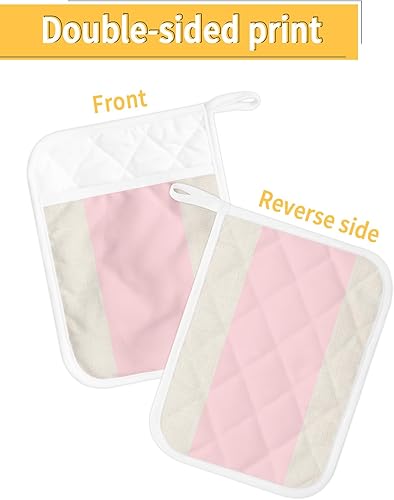 Miniatura 9 de Christmas Flower 4Pcs Pot Holders for Kitchen, Non Slip & Heat Insulation Terry Cloth Potholder Set with Pocket, Thick Hot Pad Oven Mitts Trivet