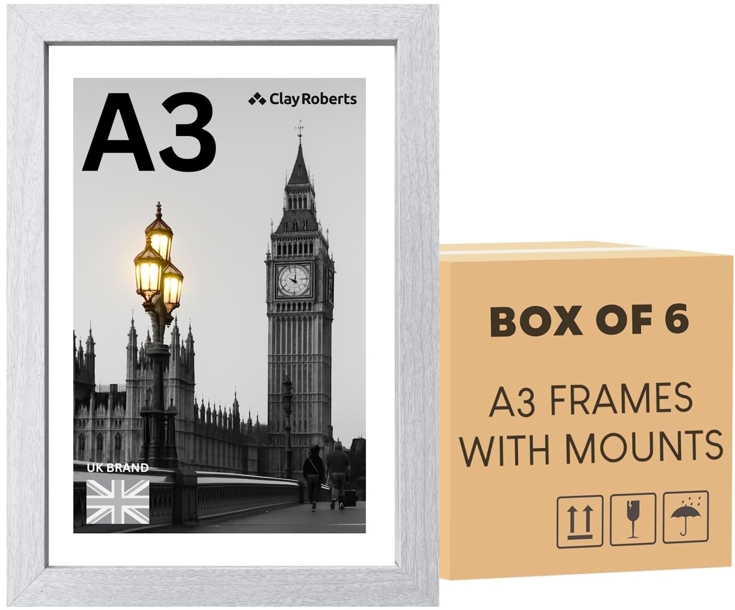 A3 Photo Frame, Picture Frame, Art Print Poster, 29.7cm x 42cm, Frames, Photo Collage Gallery Display, A4 Card Mount Frame