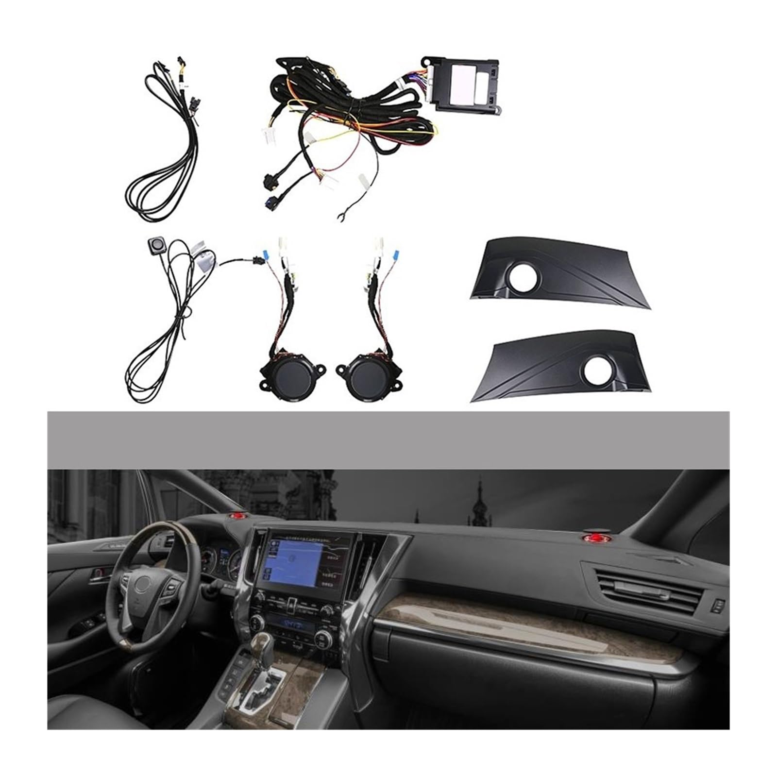 Lifting Speaker Built-in Tweeter and Mid-Range Speaker Compatible with Toyota Vellfire Alphard 2018 2019 2020