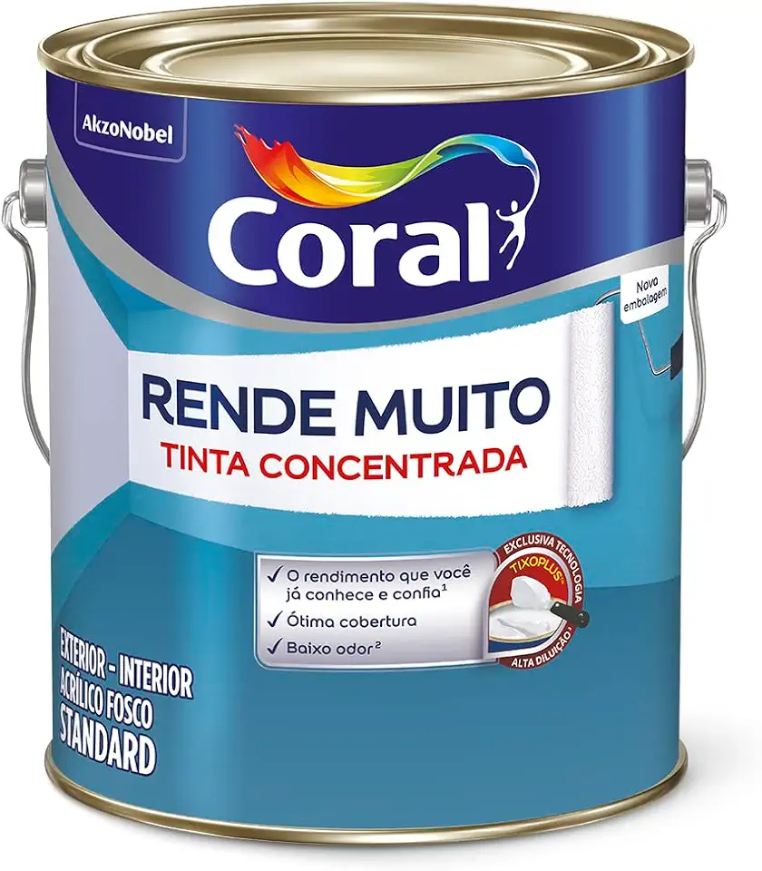 Tinta Acrílica Fosco Rende e Muito Standard 3,6l Branco