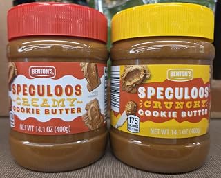Bentons Speculoos Crunchy & Creamy Cookie Butter 14.1oz 400g (Two Jars)
