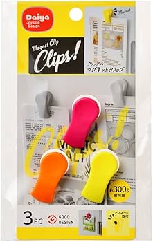 Amazon｜ダイヤ (Daiya) マグネットクリップ 3色 0.4x0.2x0.19cm 耐