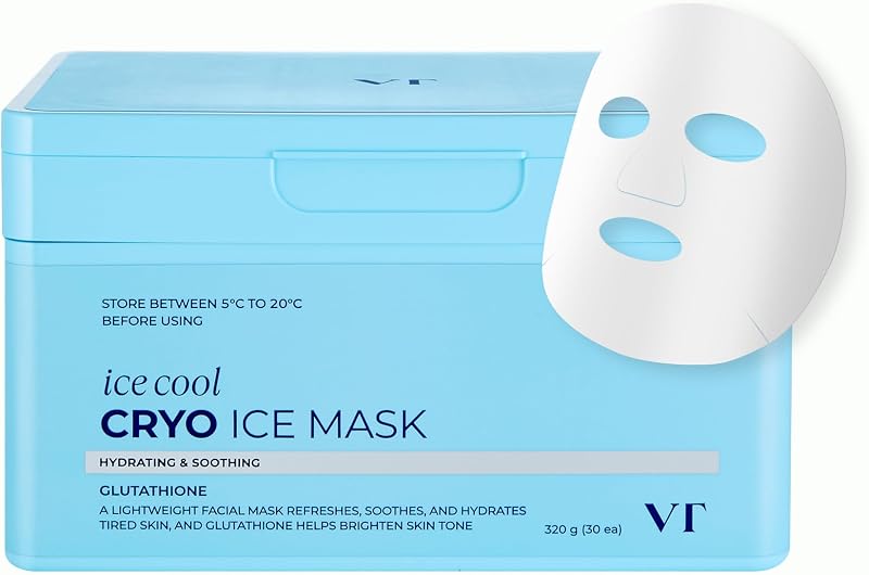 Cryo Ice Cool Mask, 30 hojas, mascarilla facial coreana hidratante
