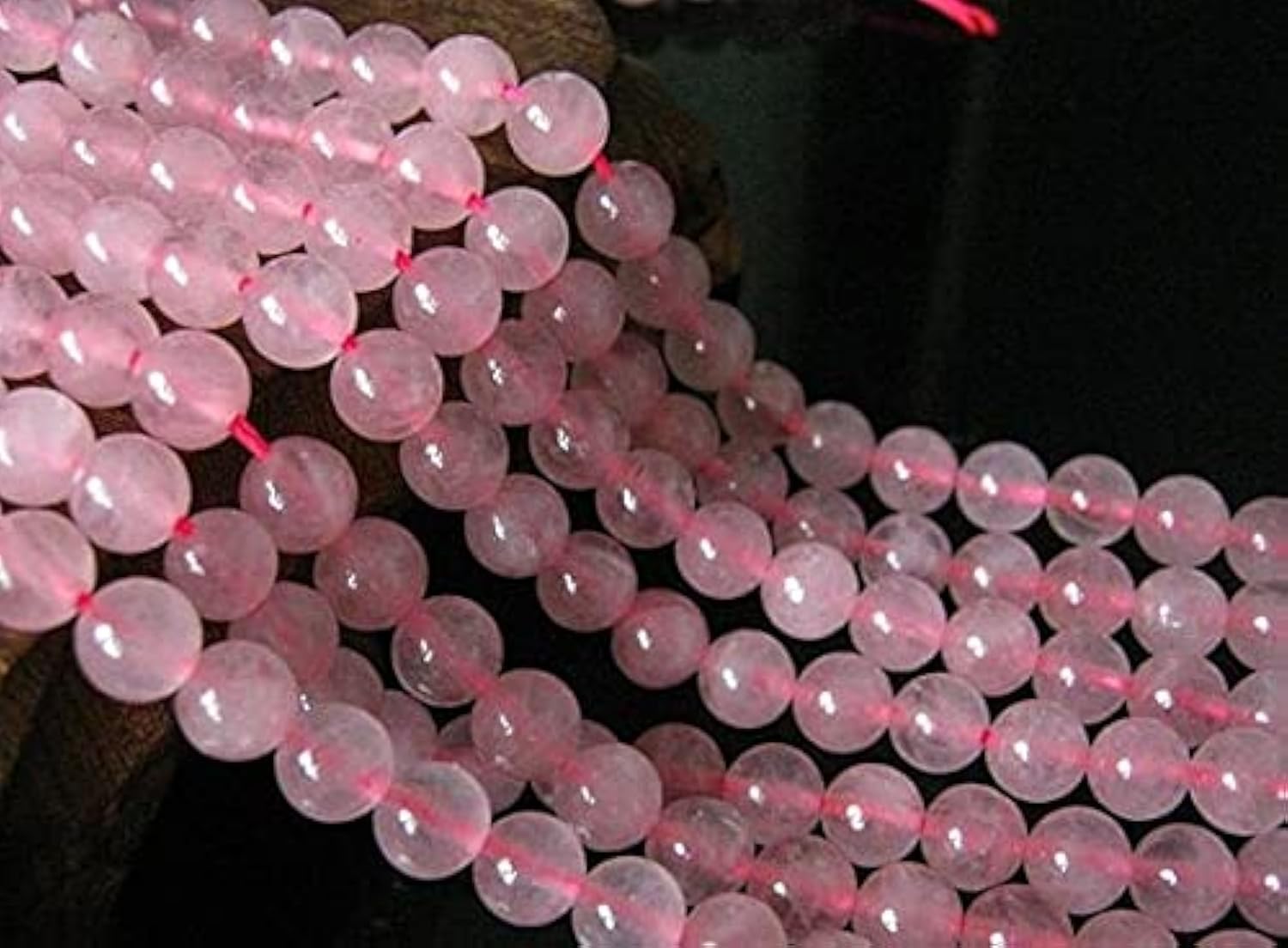 LKBEADS Rose quartz Beads FULL Strand Natural stone 4 to 5 mm 13 inches length Plain Rounds