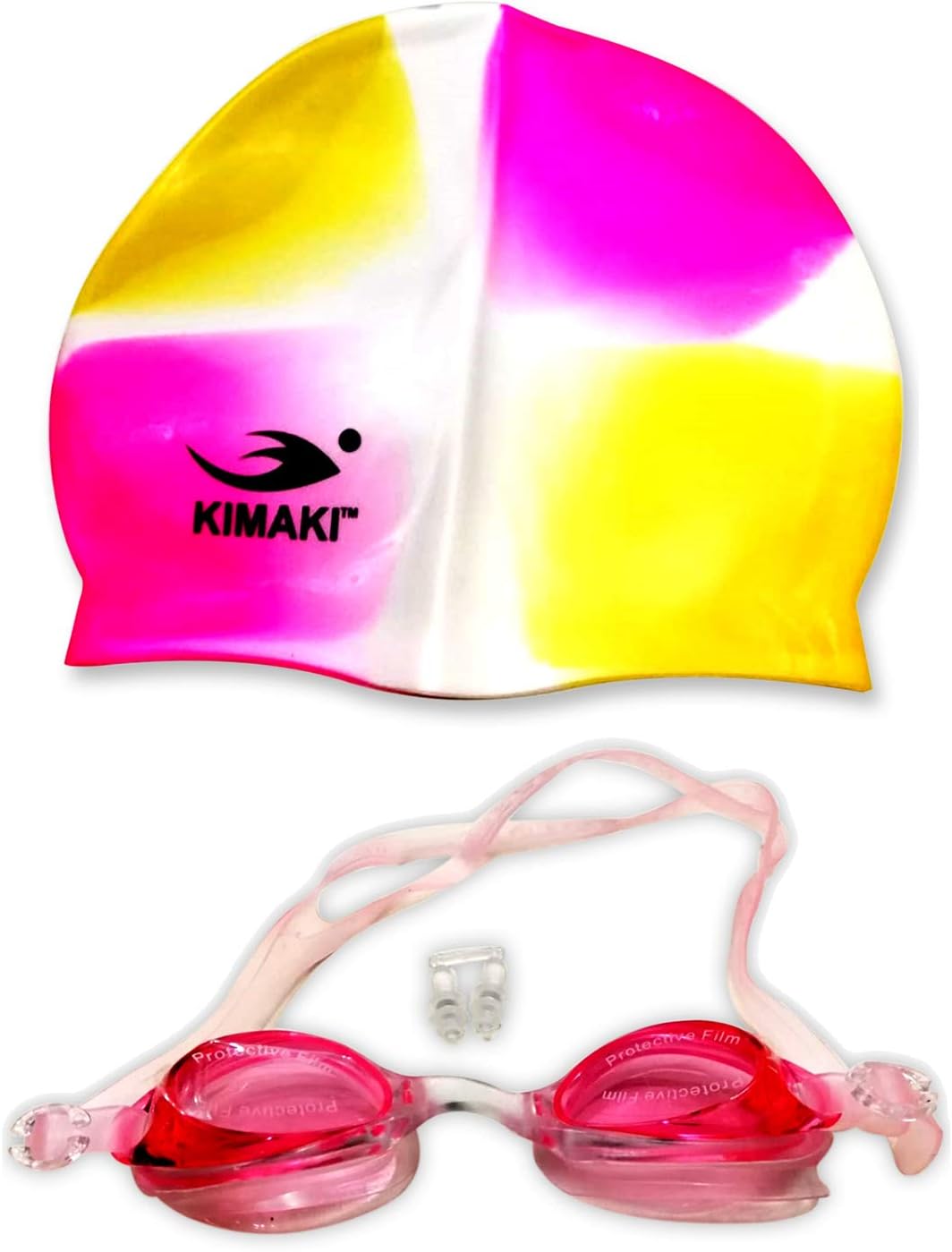 Kimaki Swimming Goggle, Cap and Ear Plug Combo