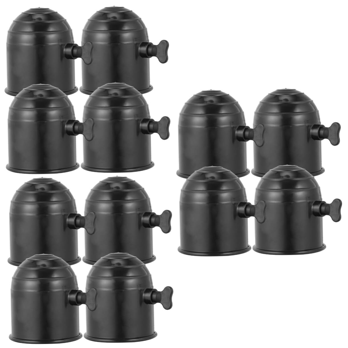TOPBATHY 3 Series Tapa Protectora De Cabeza Esférica Cromo Remolcar Cubrir Camión Enganche Tráiler Anzuelos Cubierta De Bola De Remolque Cubierta De Remolque Abdominales Negro 4 Piezas X 3