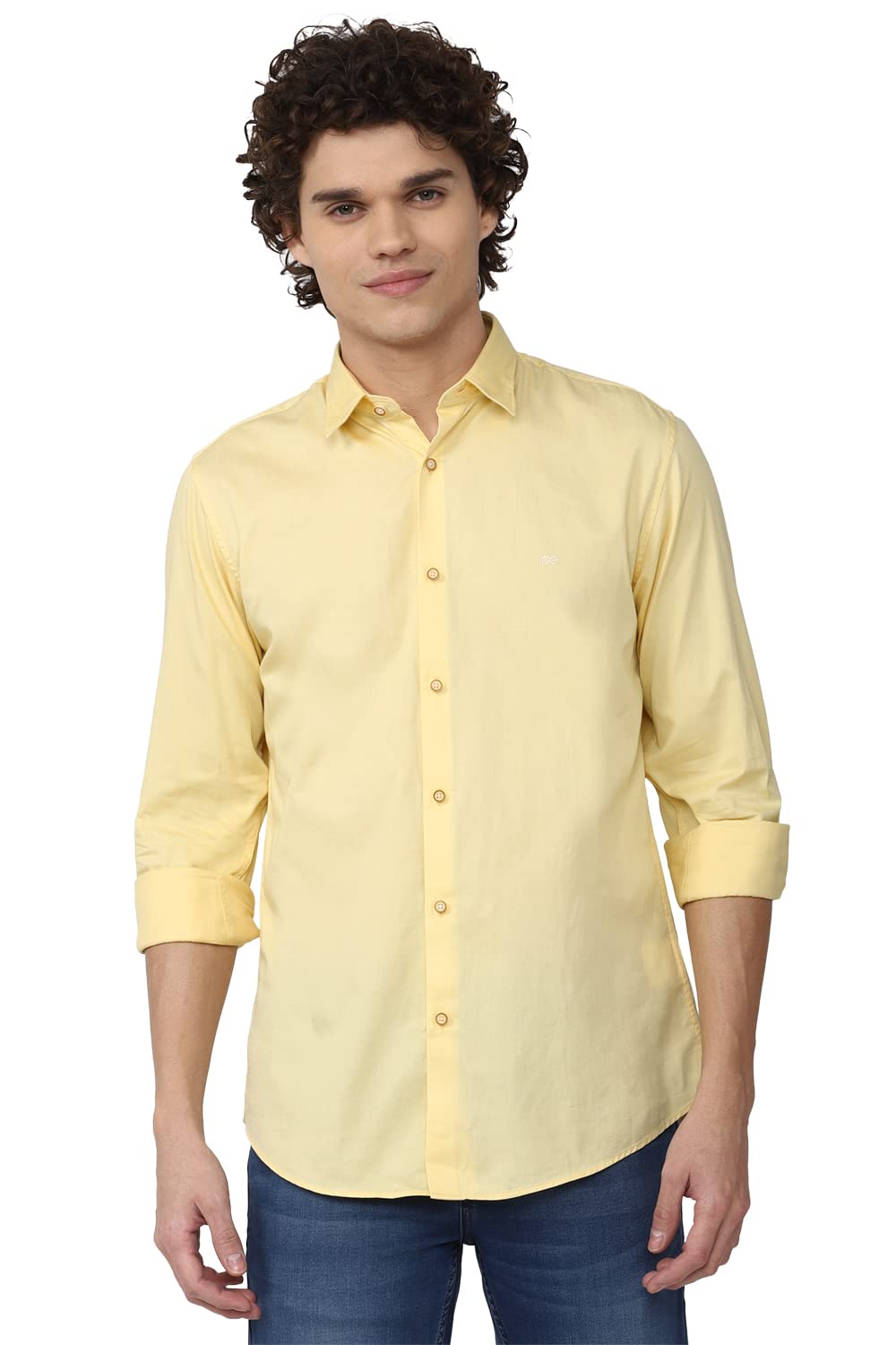 Peter EnglandMen's Solid Slim Fit Casual Shirt