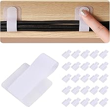 Cable Clips, Industry First, Super Strong, No Glue Residue, Cord Clip, Cable Holder, Cable Band, Wire Stopper, Cord Organization, Cable Storage, Cable Tie, Under Desk, Wall, Adhesive, Rental