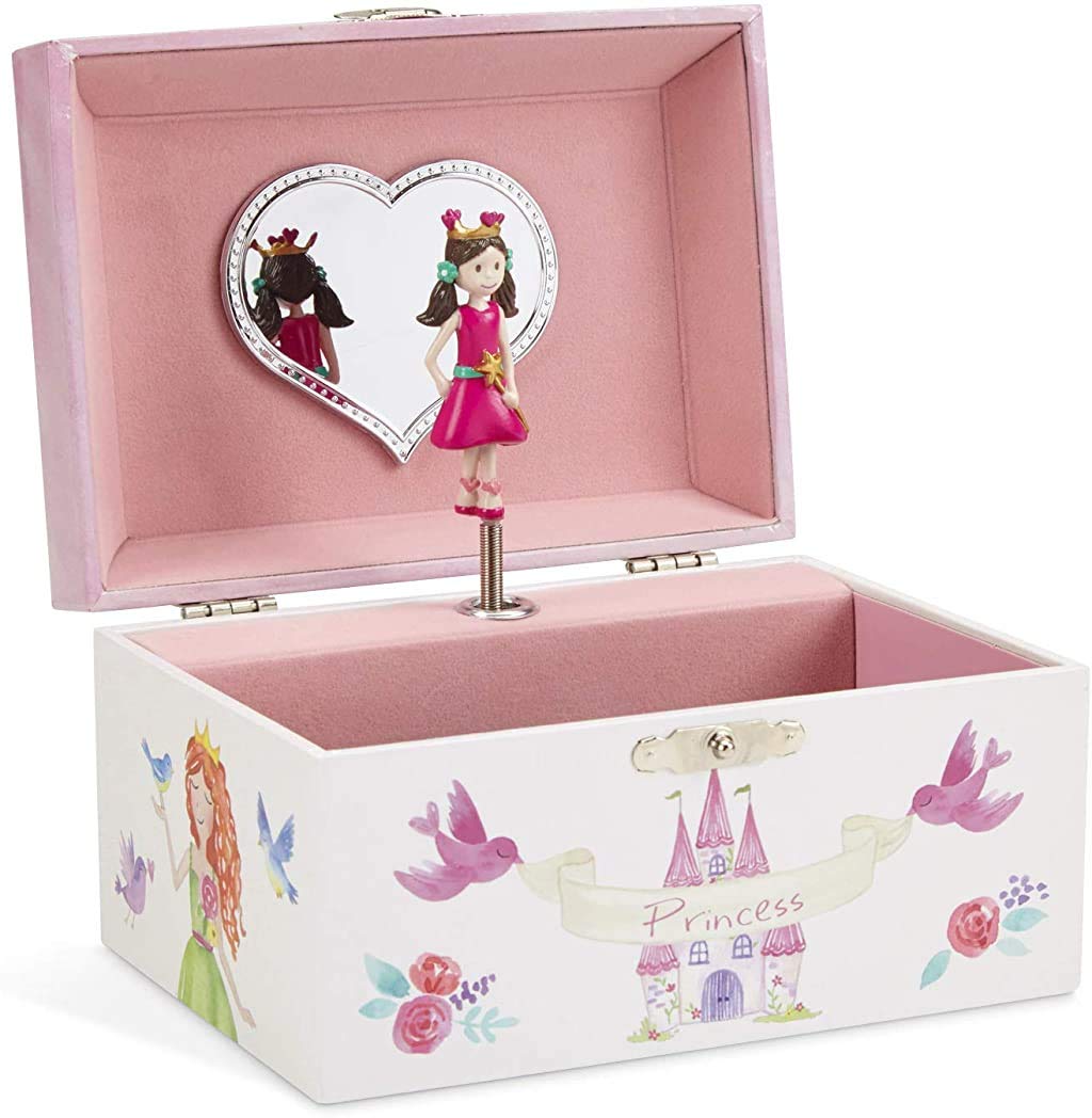 Jewelkeeper - Portagioie Musicale con Principessa delle Fate, Arcobaleno e Dettagli Dorati - Carillon Bambina con Melodia Il Danza della Fata Confetto di Tchaikovsky