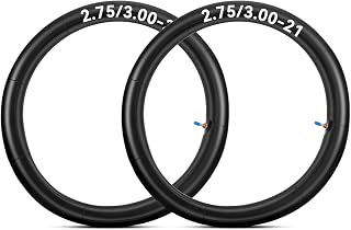 HIAORS 2.75/3.00-21 80/100-21 Inner Tubes Compatible with CRF230 CRF250R XR200R KX125 KLX300 RM125 DRZ250 DRZ400 Replacement 90/90-21 90/100-21 Off Road Motorcycle Pit Dirt Bikes Front Tires 2 Pack