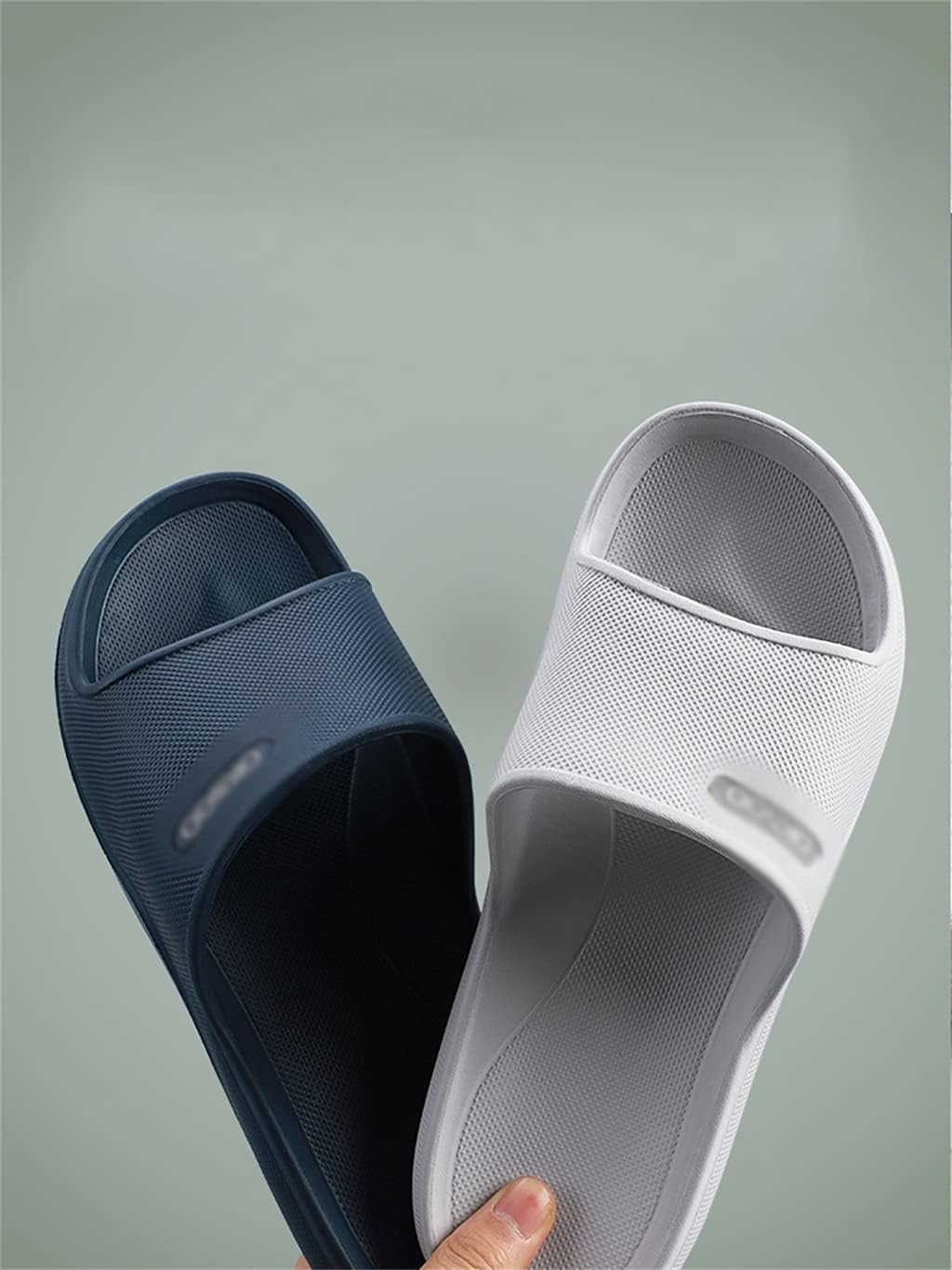 スリッパ滑り止めバスルーム家庭用ホームメンズソフトソール厚底サマーサンダルとスリッパ (Color : A, Size : 46/4