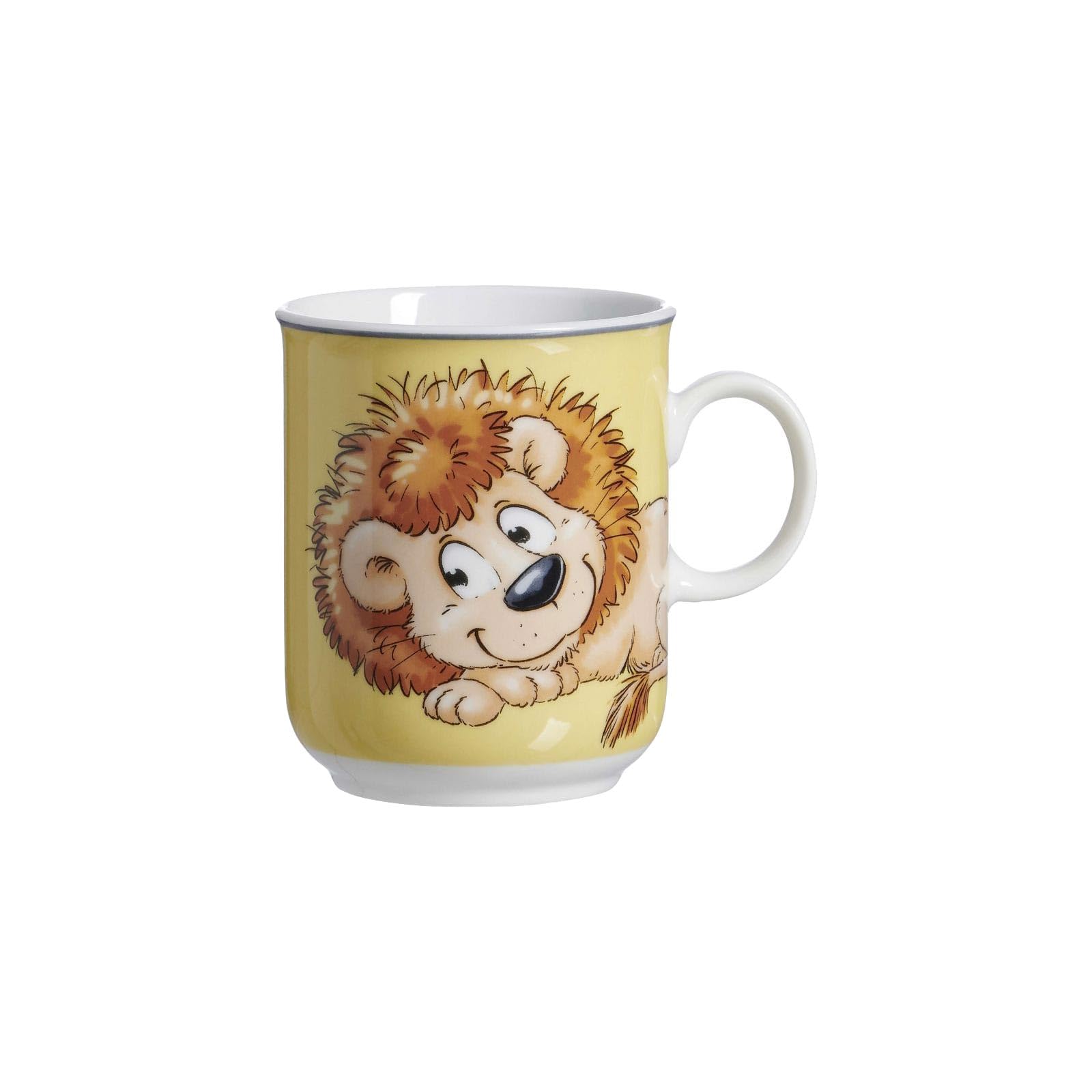 Ritzenhoff & Breker Happy Zoo Kinderbecher Löwe, 270 ml, Porzellan, Gelb