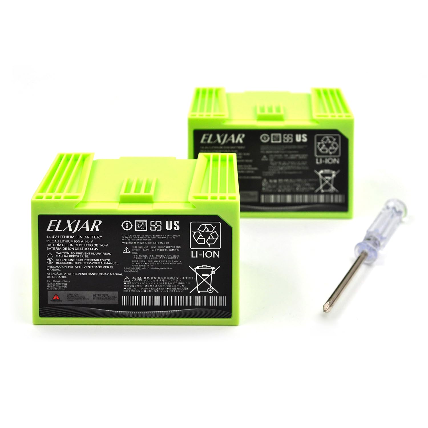 Amazon.com: hflexgrad (2-Pack) 14.4V Li-ion Battery Replacement