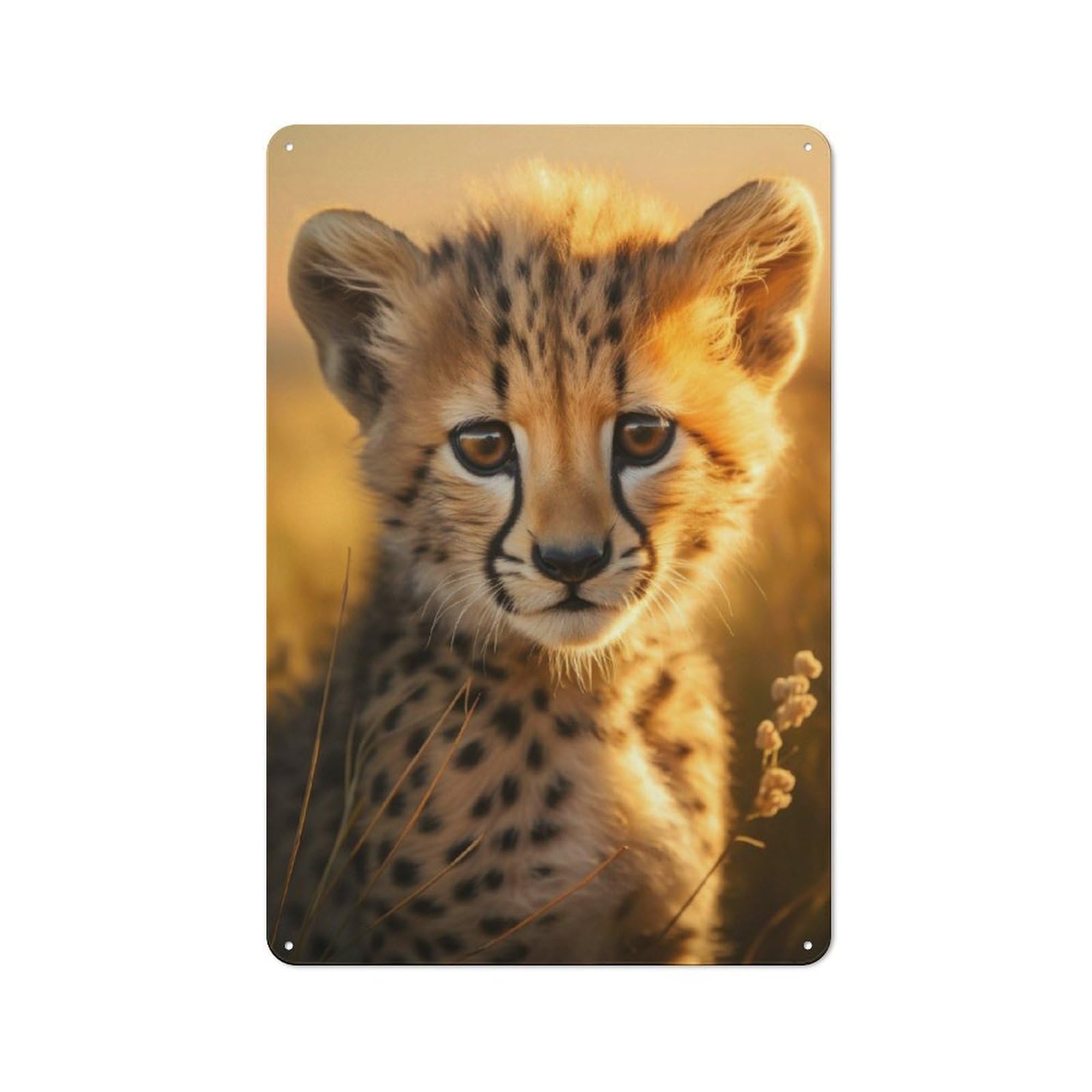 Everyday Cheetah Metal Gift Sign 30x20cm, Room Wall Plaque for Home, Shop, Pub Or Studio Wall