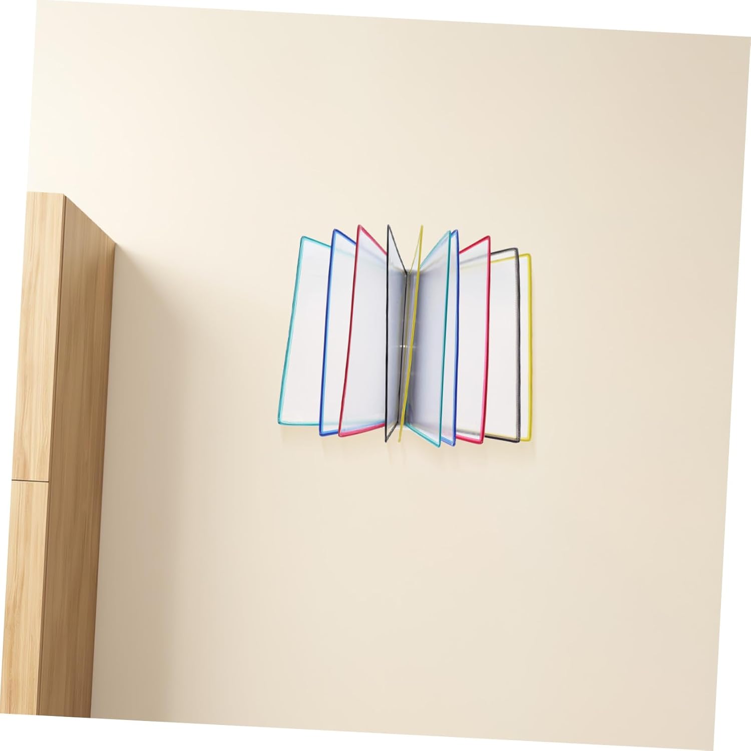 Artibetter 壁掛け式ファイルホルダー 頑丈な鉄製 製文書ラック 省スペース設計のオフィス用壁掛けファイル整理棚 会議やワー