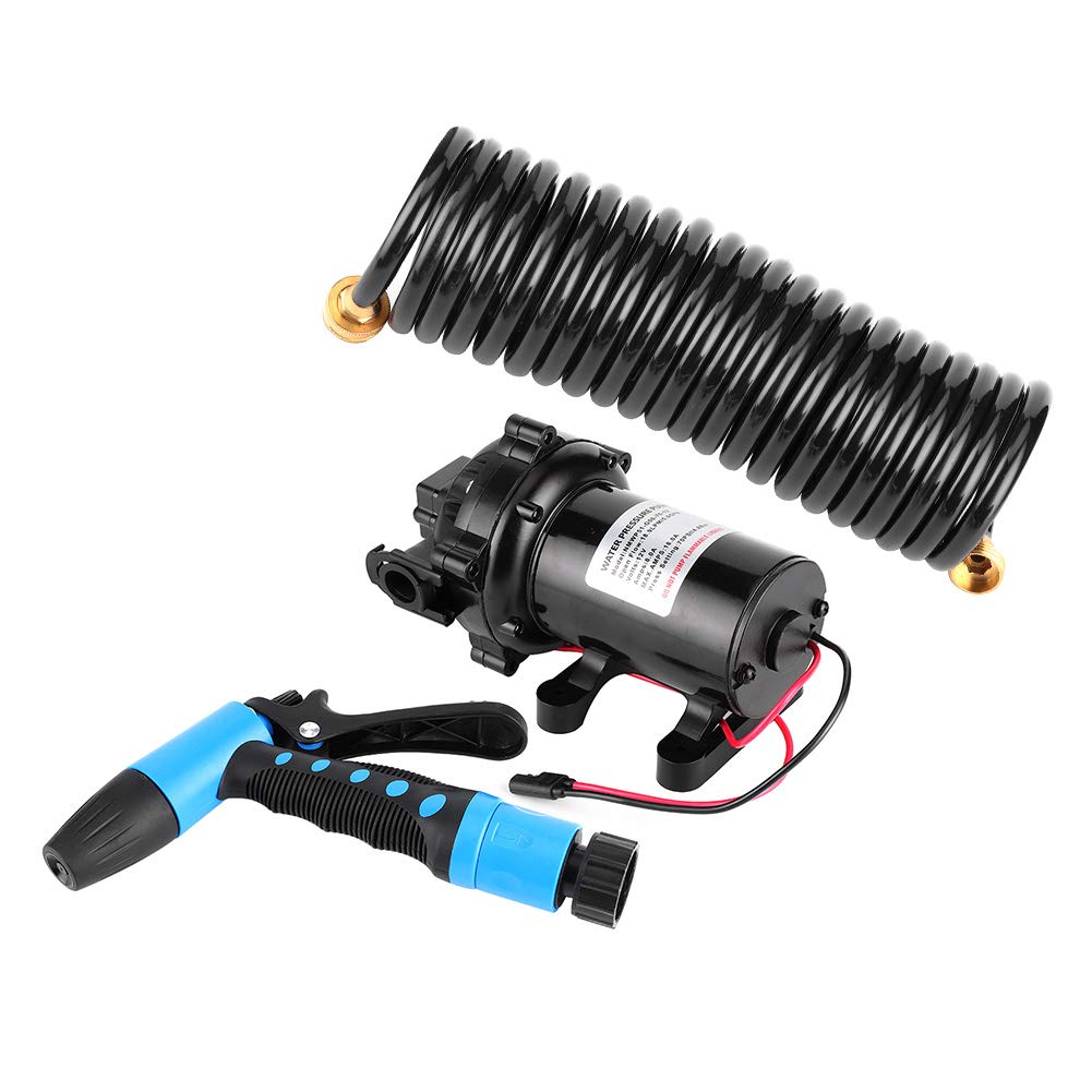 Pompa dell'acqua 12V Marine, Kit pompa di pulizia del ponte a cacciata 12V Flusso di acqua di mare dolce 5,0 GPM per Rv Boat Marine