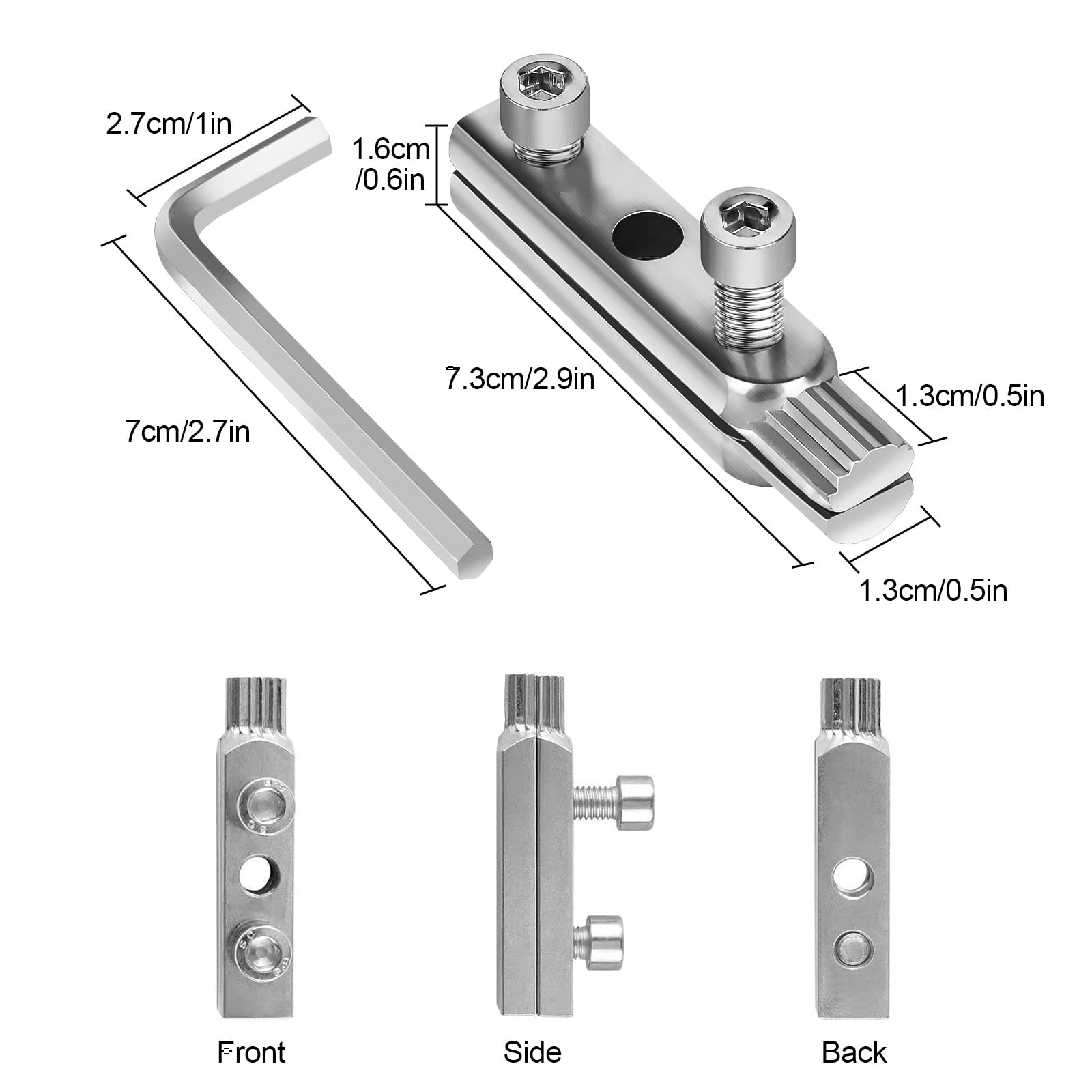 2-Piece Broken Pipe Extractor Tool Set - Removes Damaged Faucet Threads From 1/2" And 3/4" Pipes