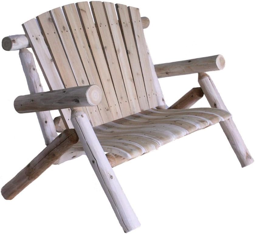 Lakeland Mills 4-Foot Cedar Log Love Seat, Natural