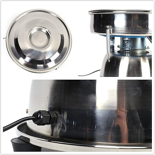 Miniatura 7 de Tamiz de harina 110 V 50 W eléctrico automático tamiz vibratorio máquina de tamiz de acero inoxidable para partículas en polvo, 150 latidosmin (solo