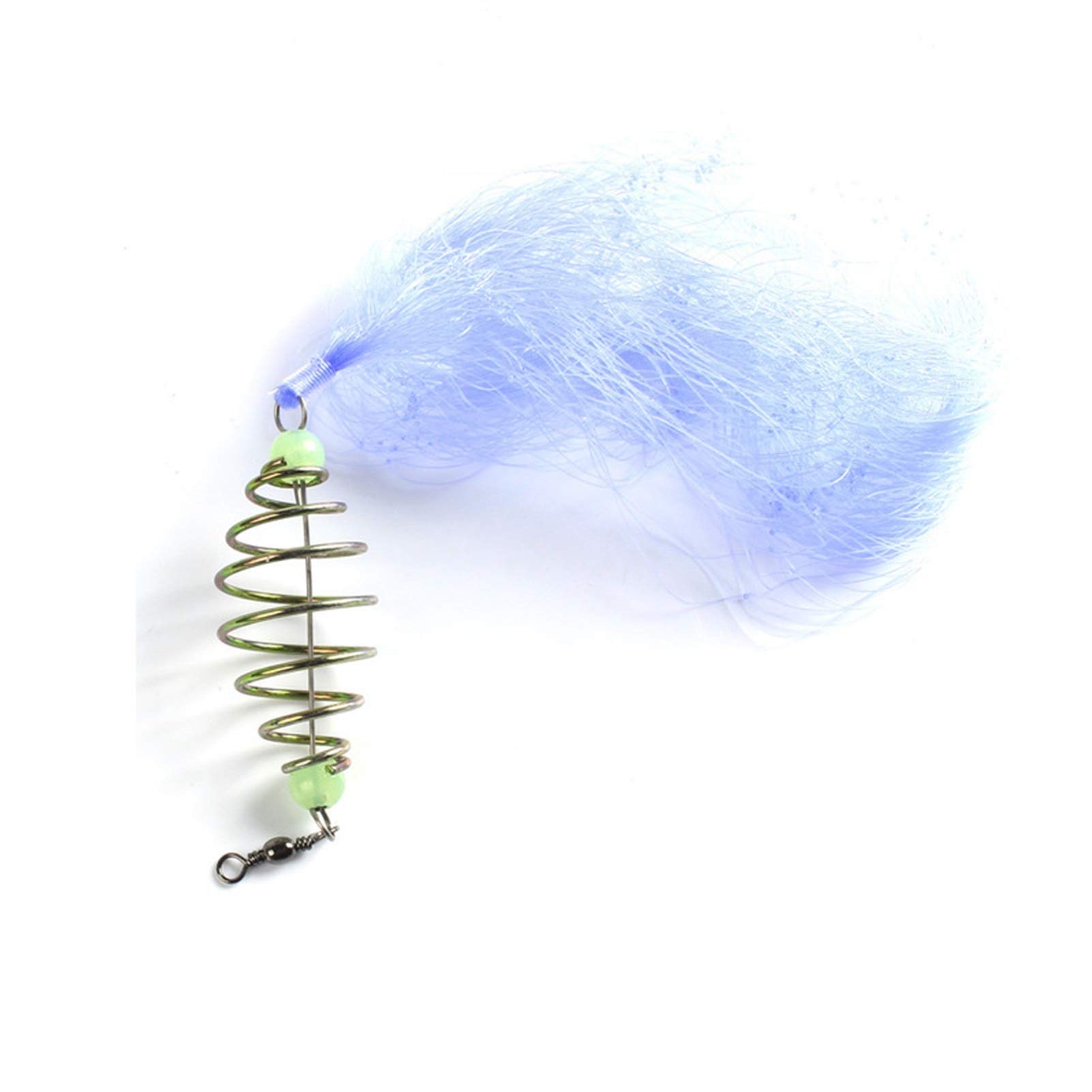 Zkenyao-net Fishing Copper Spring Shoal Fishing Net with Night Luminous Beads Ball, Solid Ring Fishing Connector, Freshwater Fishing Tool, (Color : Size4 7x7cm) : Sports & Outdoors