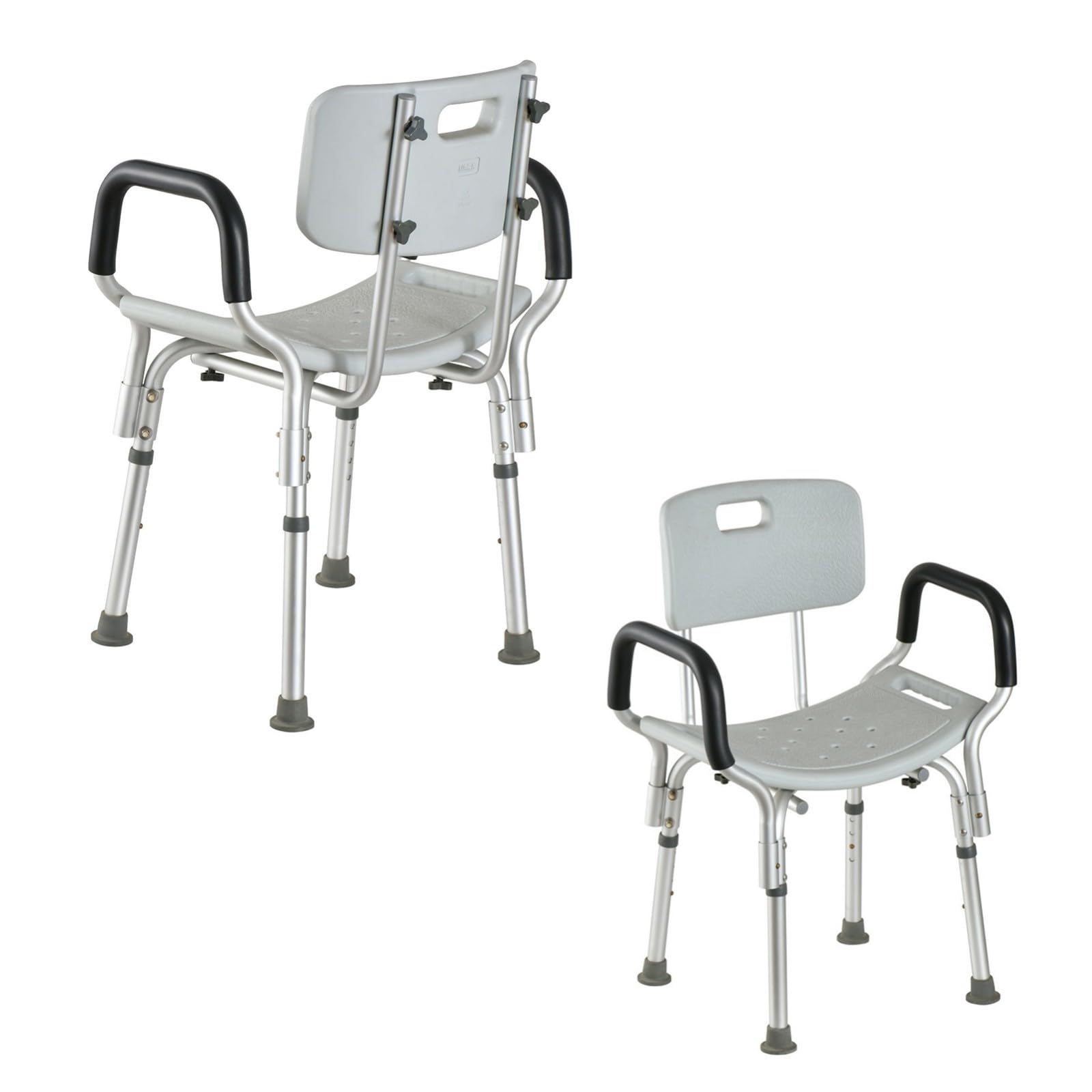 Silla para Ducha Taburete Baño con Respaldo,Asiento para Ducha Regulable En Altura,Silla para Ducha para Personas Mayores,Silla De Ducha Antideslizante Regulable En Altura Reforzada