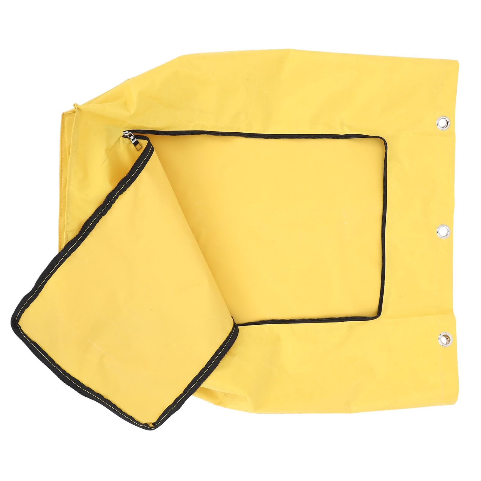 Bolsa de limpieza para carro industrial que evita roturas gracias a su tela resistente con ojales