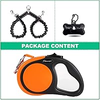Vista 9 de Correa retráctil doble para perros grandes (hasta 110 libras cada uno), correa extensible de doble cabeza de 16 pies para mascotas con bolsas